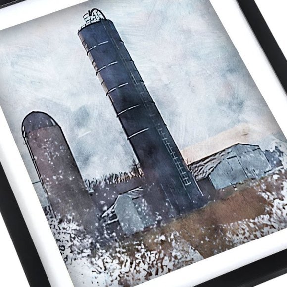 COPY - Framed‎ Watercolor forest  wall art - Picture 2 of 4